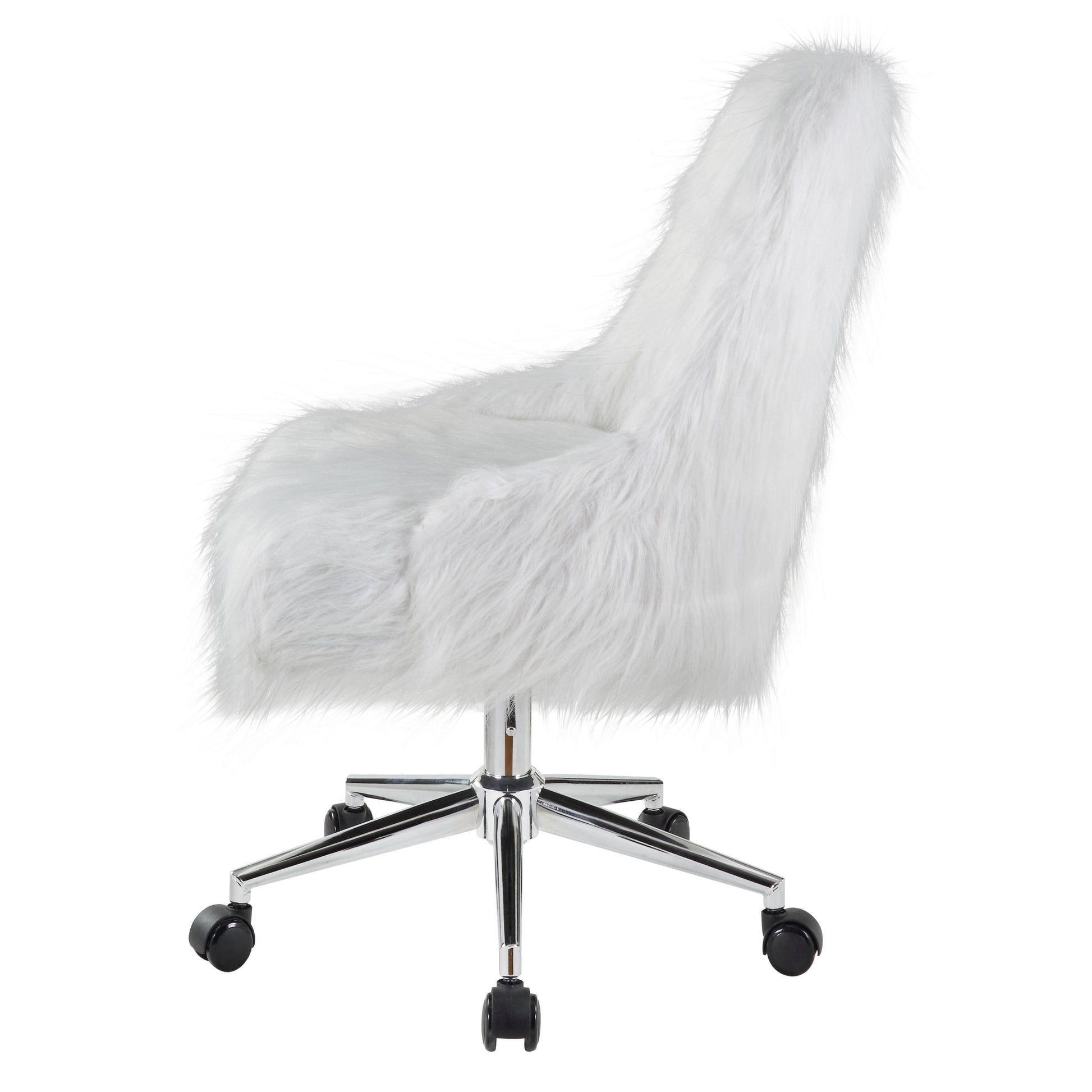 White And Chrome Swivel Office Chair Solid White Silver Office Rectangular Luxury Office Chairs Solid Back Swivel Fabric Metal