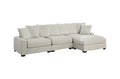 Living Room Furniture 1Pc Ottoman Beige Color Corduroy Soft Cushion Cocktail Ottoman Wood Legs Beige Primary Living Space Beige Contemporary,Modern Rectangle Corduroy