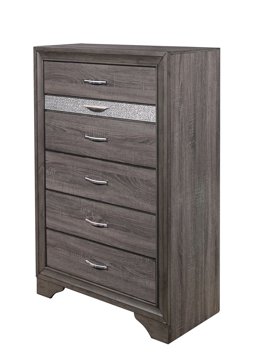 Ryder Sparkle Grey Chest Gray Solid Wood Mdf