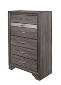 Ryder Sparkle Grey Chest Gray Solid Wood Mdf