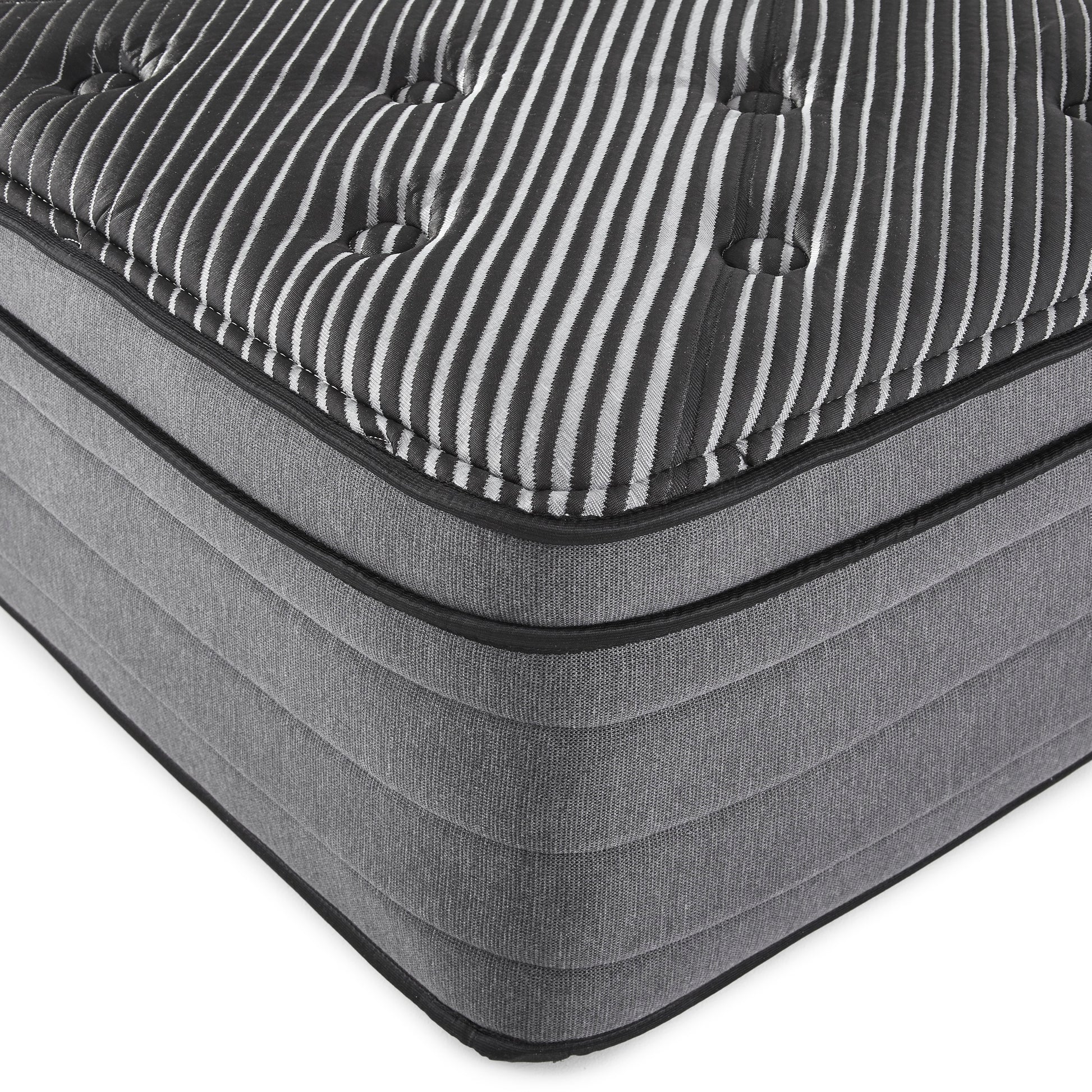 15" Pure Ice Eurotop Ultra Plush Full Mattress Black Foam Spring Full