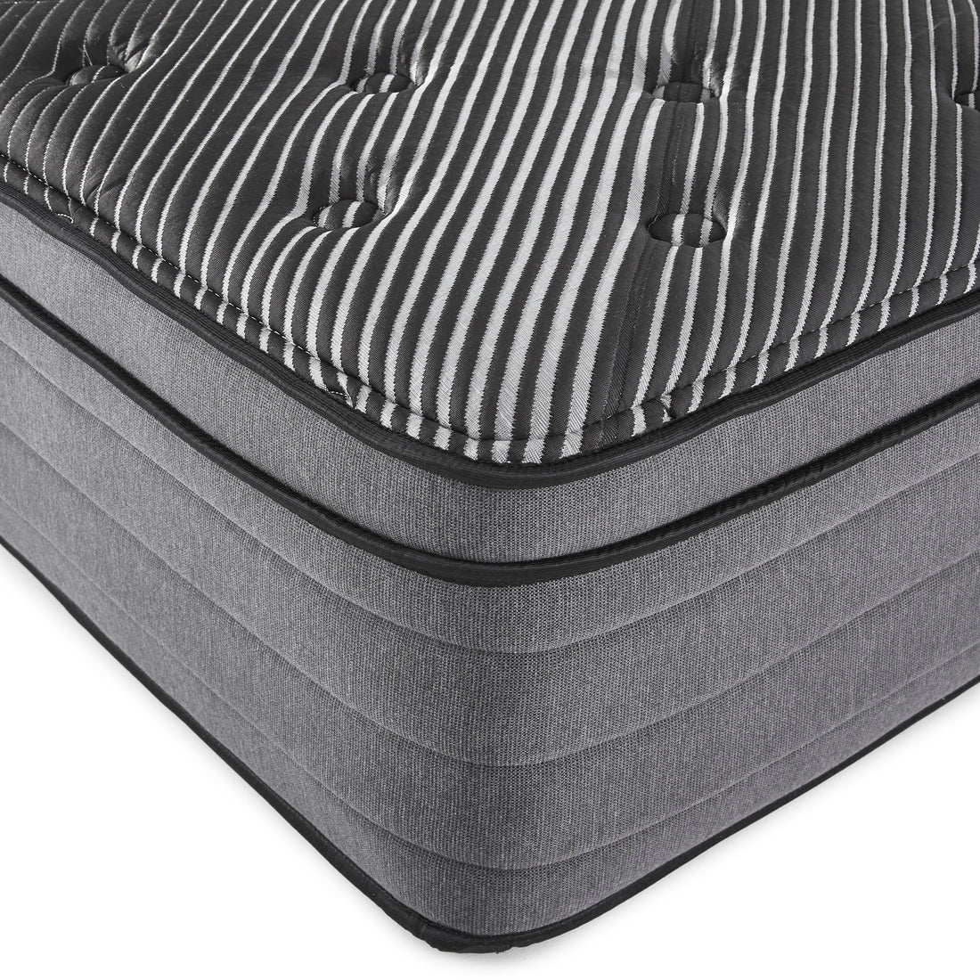 15" Pure Ice Eurotop Ultra Plush Queen Mattress Black Foam Spring Queen