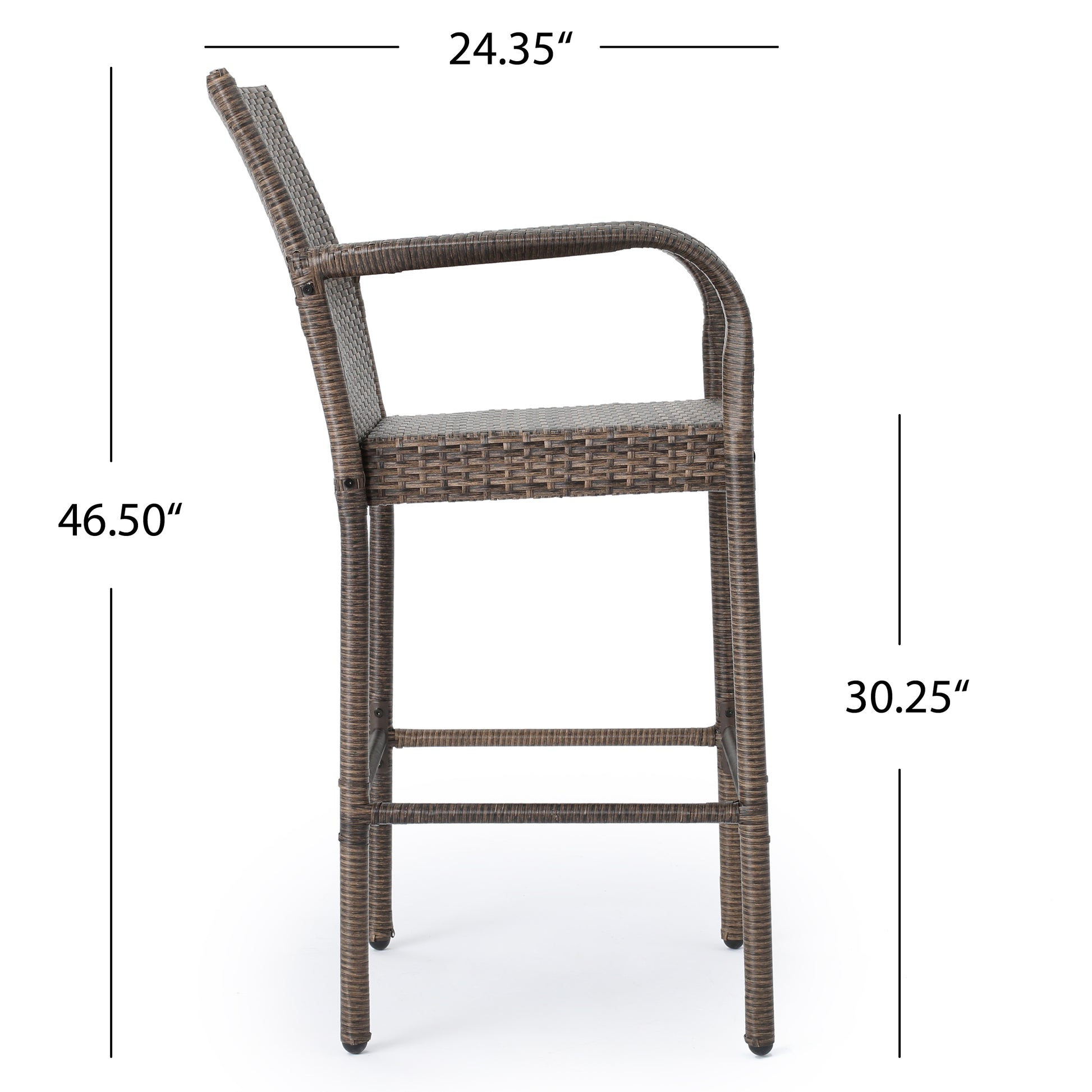 Littleton Barstool Brown Iron