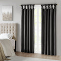 Twist Tab Total Blackout Window Curtain Panel Black 50X84