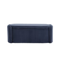 Coolmore Storage Ottoman,Bedroom End Bench,Upholstered Fabric Storage Ottoman With Safety Hinge, Entryway Padded Footstool, Ottoman Bench For Living Room & Bedroom Navy Navy Foam Velvet