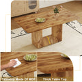 Table And Chair Set. Modern Dining Table With Mdf Top And Beautiful Mdf Legs. Comes With Brown Comfortable Chair With Pu Seat And Metal Legs. Suitable For A Wide Range Of Decorative Styles. Brown,Wood Seats 4 Mdf