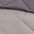 3M Scotchgard Diamond Quilting Reversible Down Alternative Comforter Set Queen Grey Polyester