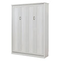 Queen Size Half Self Close And Open Murphy Bed Cabinet Space Saving Bed Perfect For Guest Room, For Bed Room, Guest Room, Home Office, Rustic White Box Spring Not Required Queen Rustic White Wood White Pine Murphy Pine