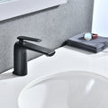 Single Hole Bathroom Faucet In Matte Black Matte Black Brass