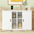 Full Size Murphy Bed With Shelves, Cabinets And Usb Ports,White White Mdf Lvl