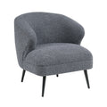 Luxury Living Room Furniture 1Pc Accent Chair Dark Gray Boucle Upholstery, High Density Foam Seat Cushions Dark Gray Primary Living Space Luxury,Modern Plywood