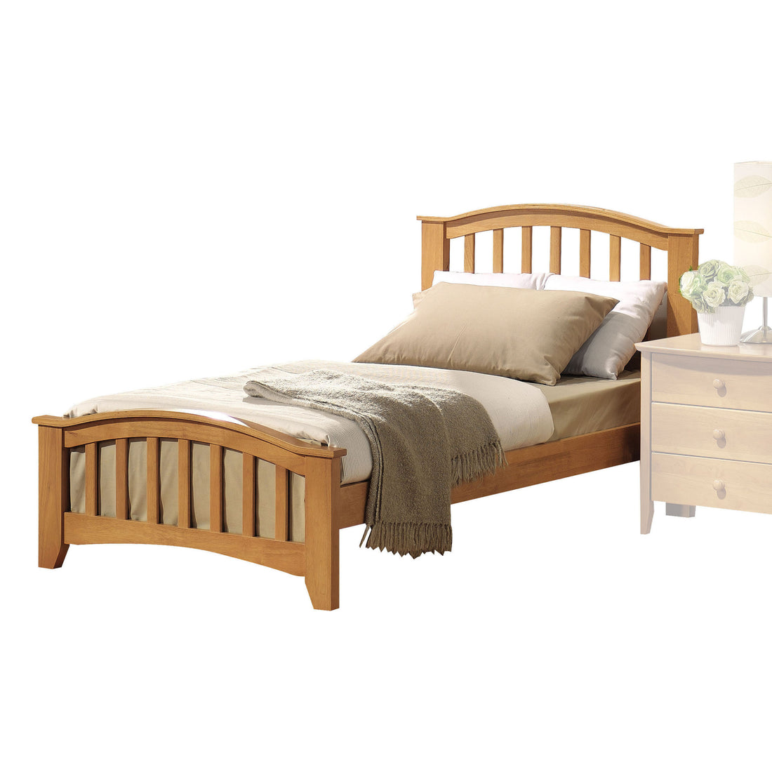 Maple Twin Bed Box Spring Not Required Twin Maple Wood