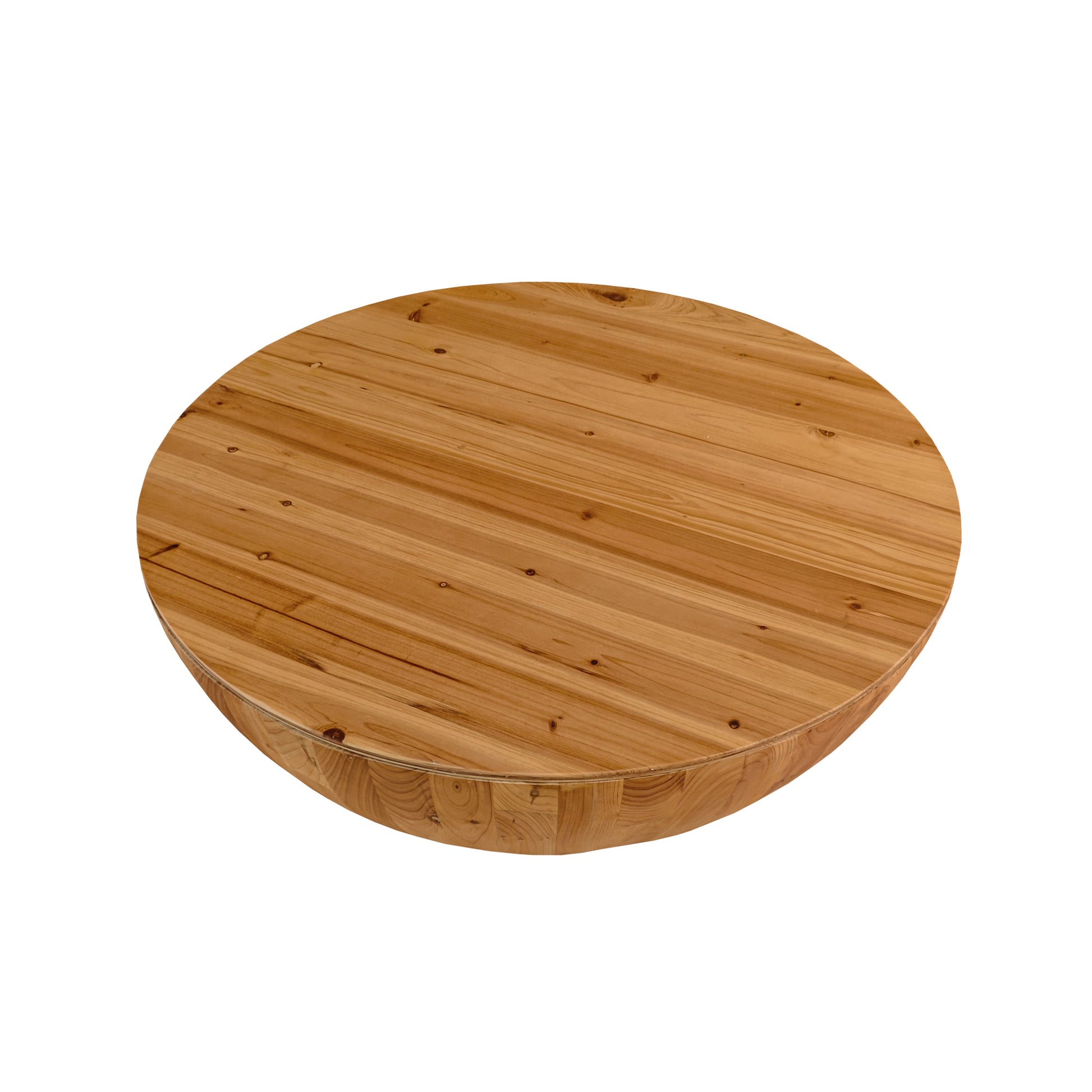 35.43"Vintage Style Bucket Shaped Coffee Table For Office, Dining Room And Living Room,Natural Same Sku:W757119054 Natural Solid Wood Mdf
