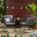 La Jolla Chair Dark Grey Woven Rope