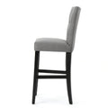 Barstool Grey Wood Fabric