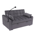 Modern Velvet Loveseat Futon Sofa Couch W Pullout Bed,Small Beautiful Seat Lounge Sofa With Adjustable Reclining Backrest,Toss Pillows, Pockets,Furniture For Living Room,3 In 1 Convertible Sleeper Sofa Bed Full Dark Gray Velvet