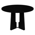 5 Piece Round Dining Table Set, 43 Inch Modern Dining Table And 4 Upholstered Chairs For Dining Room, Kitchen Room, Living Room, Easy Assembly Upholstered Chair Grey Black Dining Room American Design,Farmhouse,Mid Century Modern,Modern Round Round Fabric