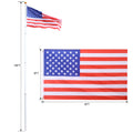 Flag Poles For Outside House, 16Ft Sectional Flag Pole Kit, Extra Thick Heavy Duty Aluminum Flagpole, Outdoor Inground Flag Poles With Topper Balls For Yard, Residential Or Commercial Silver Aluminium