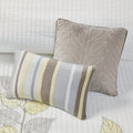 6 Piece Embroidered Quilt Set With Throw Pillows Yellow King Cal King King Yellow White Cotton