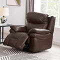 Springdale Power Headrest Zero Gravity Recliner Brown Memory Foam Genuine Leather