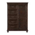 Solid Transitional Style Bedroom 1Pc Wardrobe Chest Of Drawers Adjustable Shelves Driftwood Charcoal Finish Wooden Furniture Traditional Framing Driftwood Bedroom Transitional Wood