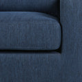 Club Chair Navy Blue Fabric 1 Seat