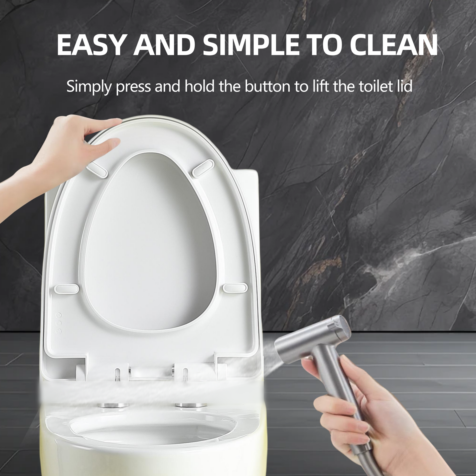 One Piece Toilet, 1.1 1.60 Gpf Water Efficient Dual Flush Elongated Comfort Height Floor Mounted, Standard Size Toilet With Soft Closing Seat Included, Glossy White 24T01 Gw Gloss White Ceramic