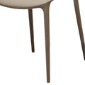 Yuva 22 Inch Armchair, Set Of 4, Intricate Design, Curved Seat, Gray Polypropylene Gray Polypropylene