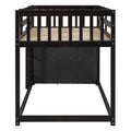 Twin Over Twin Bunk Bed With 4 Drawers And 3 Shelves Espresso Twin Espresso Solid Wood