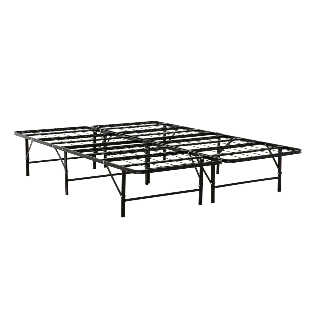 Metal Mattress Foundation Bed Frame, King Size Bed Base, Bedroom Furniture, Black Box Spring Not Required King Black Metal Bedroom Modern Bed Frame Steel