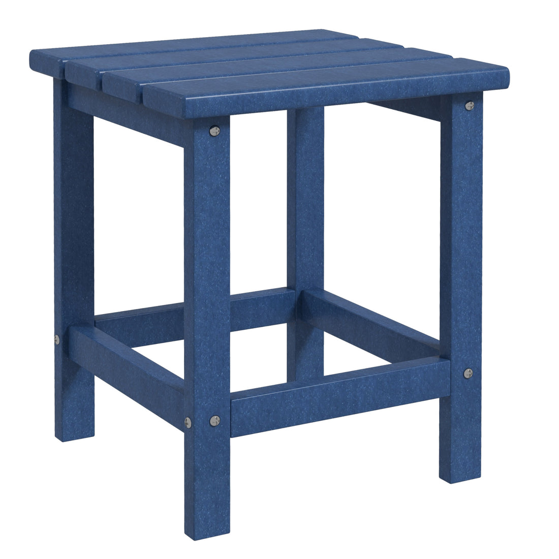 Outsunny Adirondack Side Table, Square Patio End Table, Weather Resistant 15" Outdoor Hdpe Table For Porch, Pool, Balcony, Blue Blue Hdpe