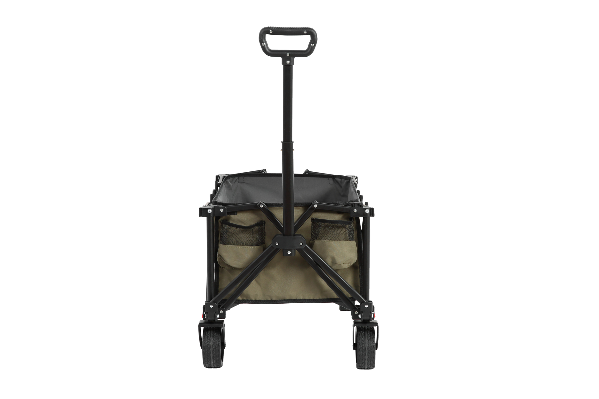 Folding Wagon Carts,Folding Wagon Cart With All Terrain Wheels,Heavy Duty Garden Carts With Adjustable Handle,Outdoor Utility Wagon For Camping Shopping Sports Fishing Army Green Army Green Steel