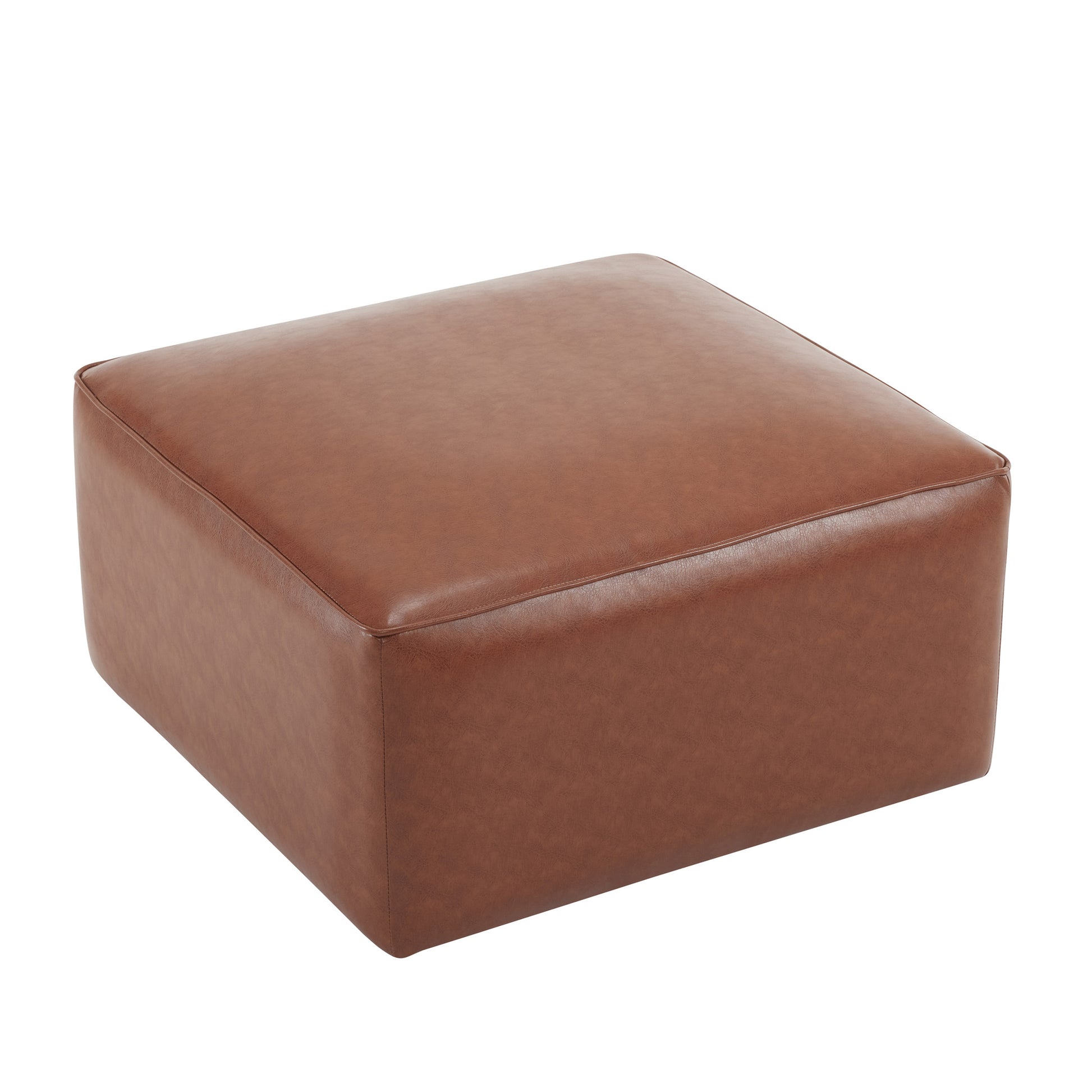 Isabella Pu Ottoman Light Brown Foam Pu