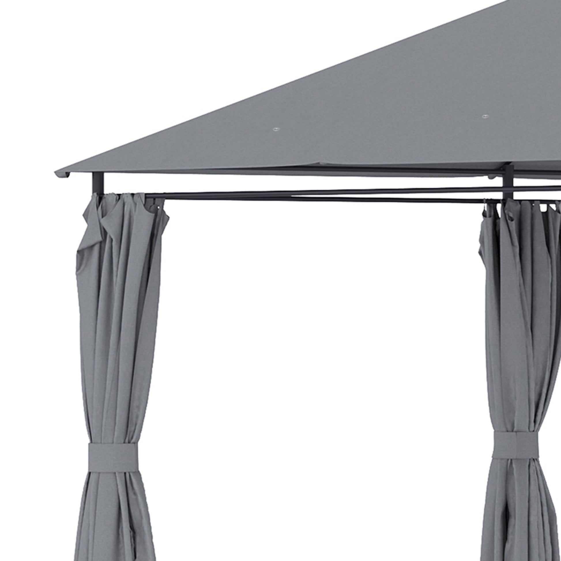 Outsunny 10' X 13' Outdoor Patio Gazebo, Canopy Shelter With 6 Removable Sidewalls & Steel Frame For Garden, Lawn, Backyard & Deck, Gray Grey Polyester