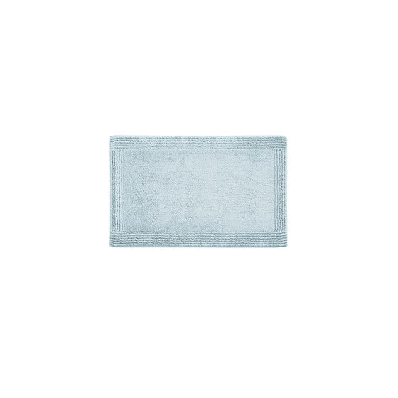 100% Cotton Tufted 3000 Gsm Reversible Bath Rug Blue Cotton