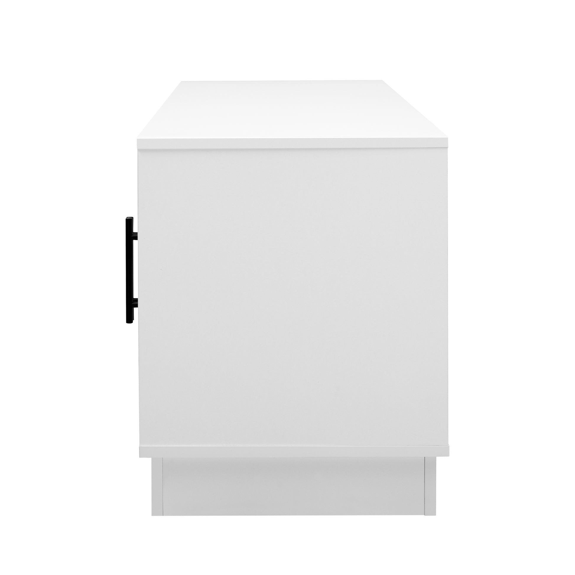 68.9'' Modern Minimalist Tv Stand For Tvs Up To 75 Inches, Entertainment Center Media Console Cabinet With Adjustable Shelves For Living Room White 70 79 Inches Mdf