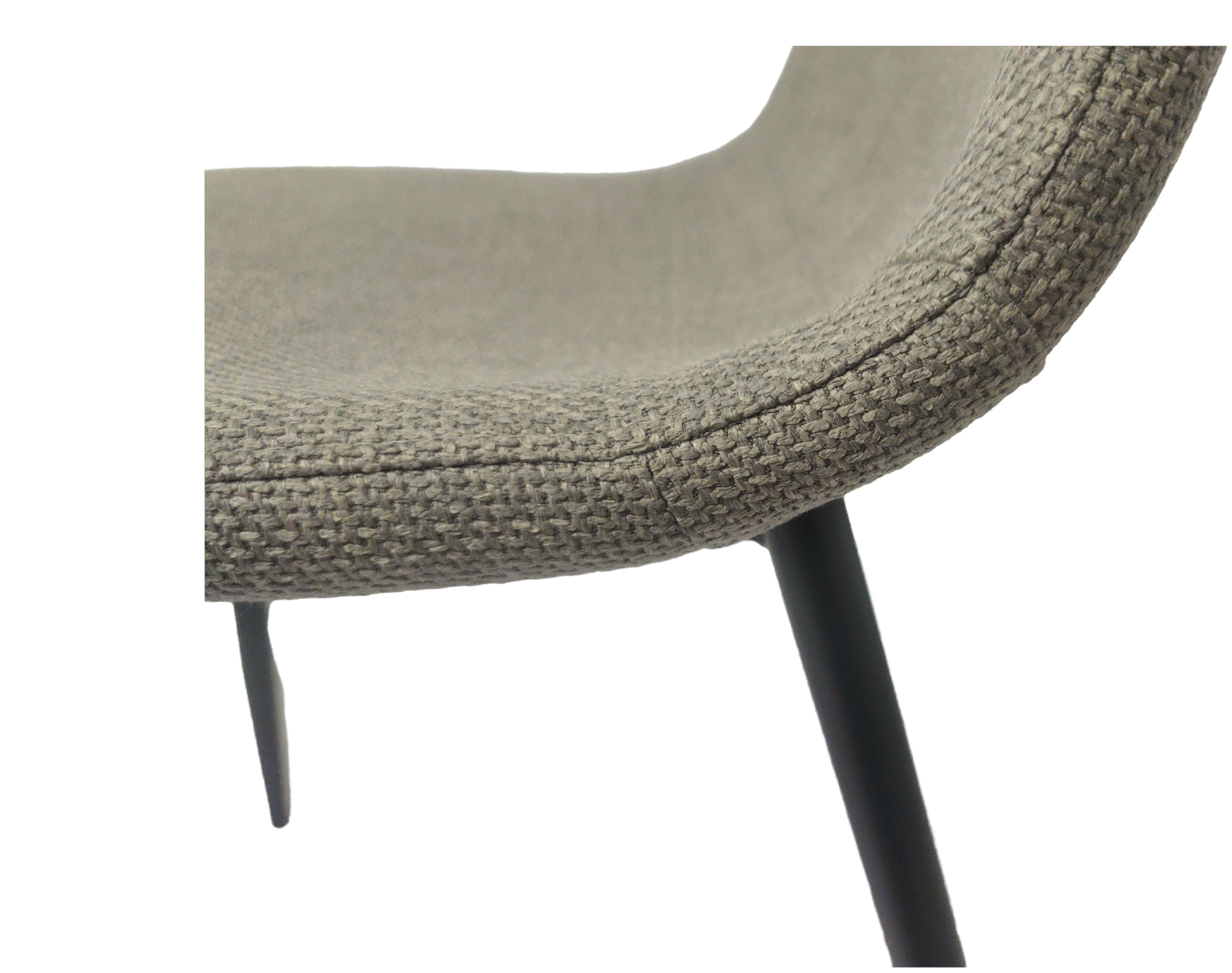 Dining Chairs Set Of 4,Modern Kitchen Dining Room Chairs,Upholstered Dining Accent Chairs In Linen Cushion Seat And Sturdy Black Metal Legs Grey Light Gray Foam Linen