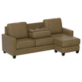 Drason Brown Reconfigurable Sectional Brown Foam Engineered Wood 3 Seat