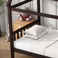 Twin House Bed With Headboard And Footboard, Twin Rubber Wood Bed With House Frame,Esspresso Twin Espresso Rubber Wood