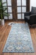 Noble Gc Gen7005 Blue 2 Ft. 7 In. X 7 Ft. 3 In. Area Rug Navy Polyester