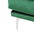 Mirod Comfy 4 Seat Sofa With Metal Legs, Modern For Living Room And Study Emerald Velvet 4 Seat