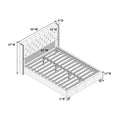 Queen Bed In Blue Gray Queen Gray Fabric