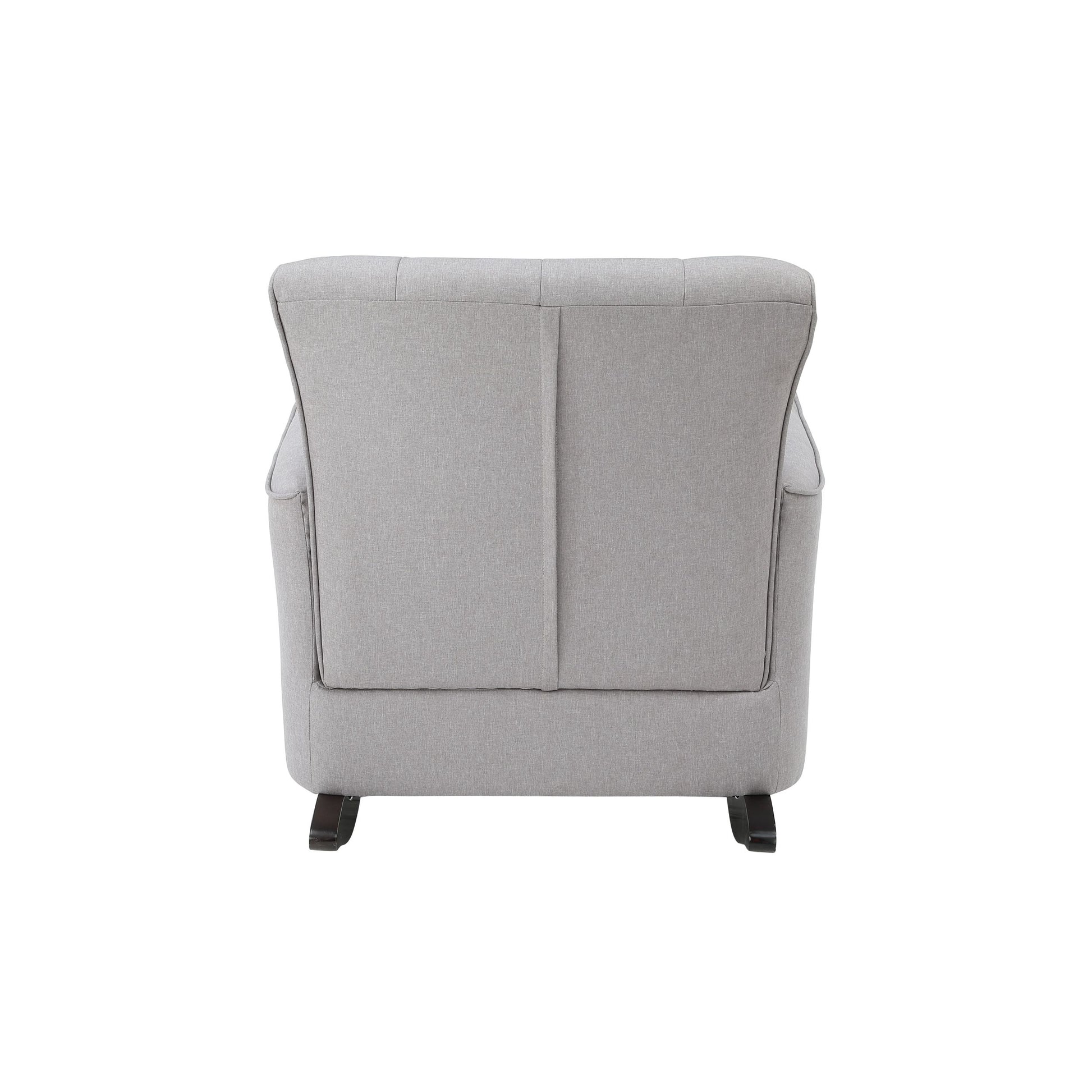 Light Grey Rocking Chair With Track Arm Cushion Solid Light Grey Primary Living Space Foam Rocking Chairs Solid Back Lvl