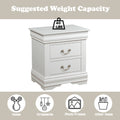 Louis Philippe White Finish Nightstand White Synthetic Wood