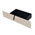 Queen Size Velvet Upholstered Platform Bed With 2 Drawers And 1 Twin Xl Trundle Beige Queen Beige Upholstered