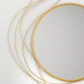 Homcom Metal Wall Art Modern Mirror Decor Home Hanging Wall Sculptures For Living Room Bedroom Dining Room, Gold Gold Mdf Glass