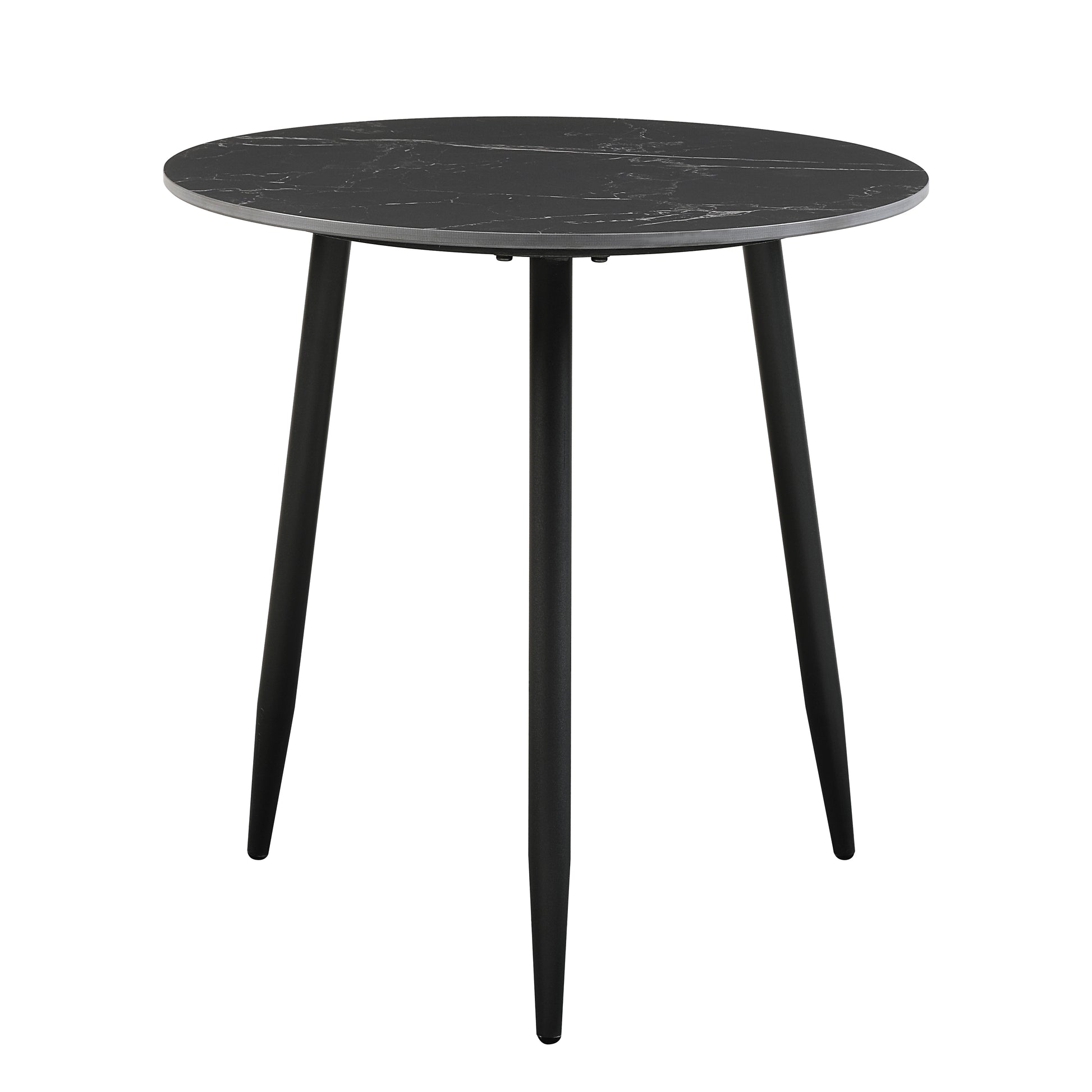 Modern Style Nesting Cocktail Tables And Side Table 3 Piece Occasional Table Set Black Metal Legs Sintered Stone Top Black Primary Living Space Modern Metal,Sintered Stone