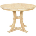 5 Piece Rustic Round Pedestal Extendable Dining Table Set With 15.7