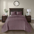 Reversible Quilt Set Purple King Cal King Purple Cotton