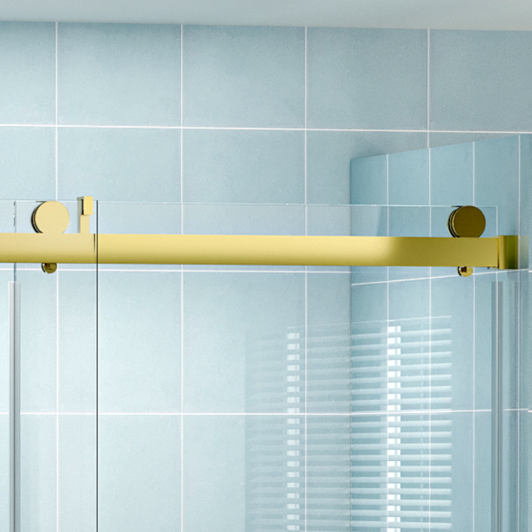 Roller Set With Wall Brackets And Anti Jump Knobs Only, 24D01P10 Gx Gold Stainless Steel